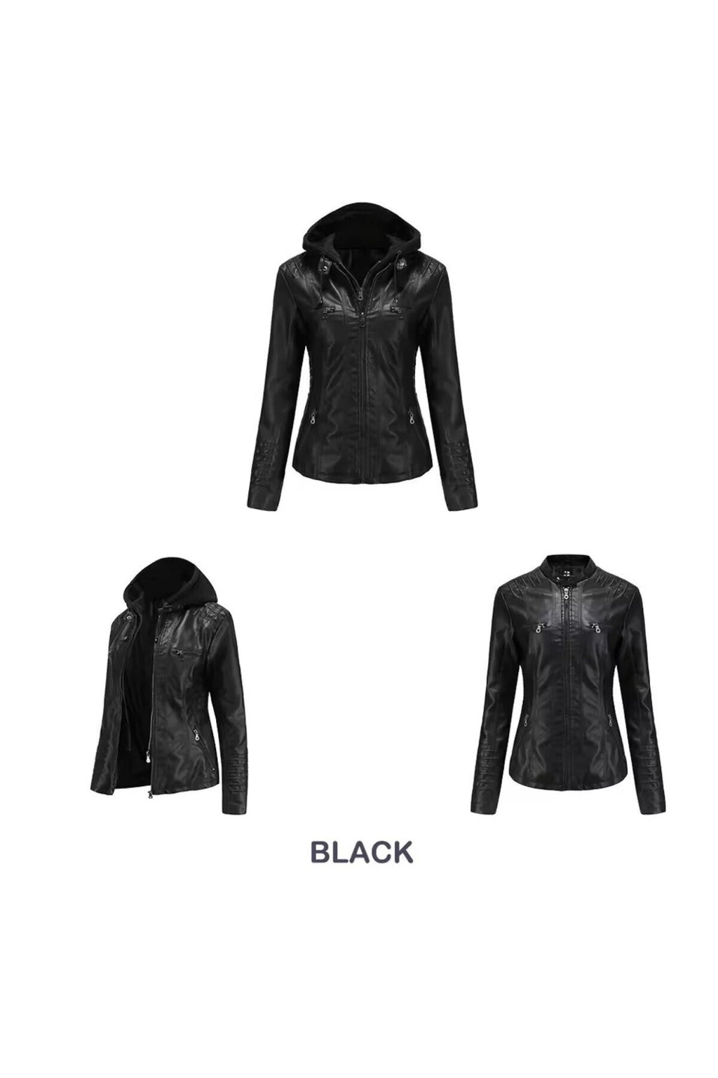 Kadın Ceket Hakiki Kuzu Derisi Kapüşonlu