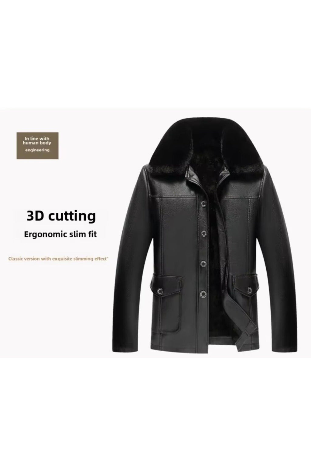 Hakiki Manda Derisi Yakası Ve Içi Tüylü Kışlık Mont Kaban