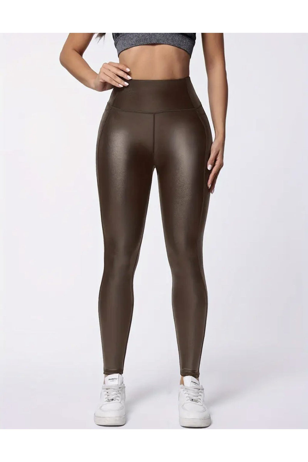 Trekking Spor Deri Tayt Yüksek Bel ve Cepli