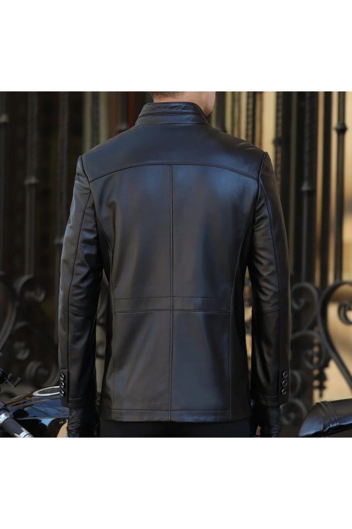 Kalın Hakiki Dana derisi Ceket tarzı mont