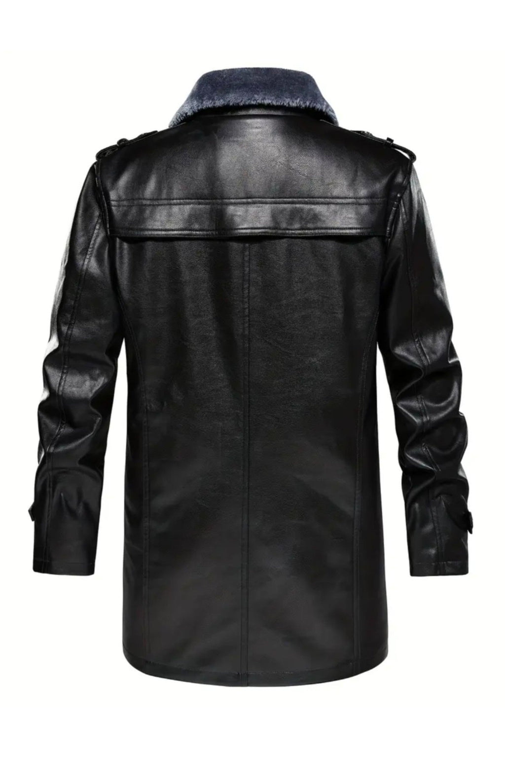 Apoletli Hakiki Koyun Derisi Uzun Kaban Kürklü ve Kürklü Yaka