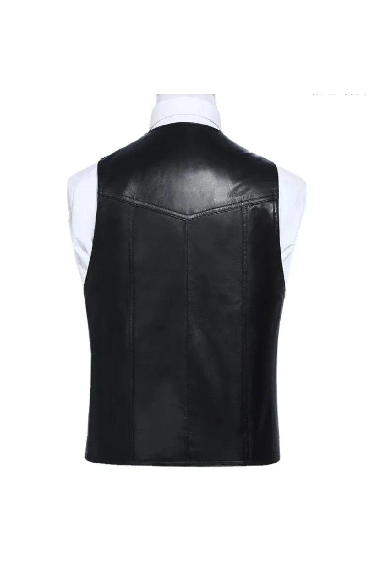 Klasik entel kuzu derisi yelek