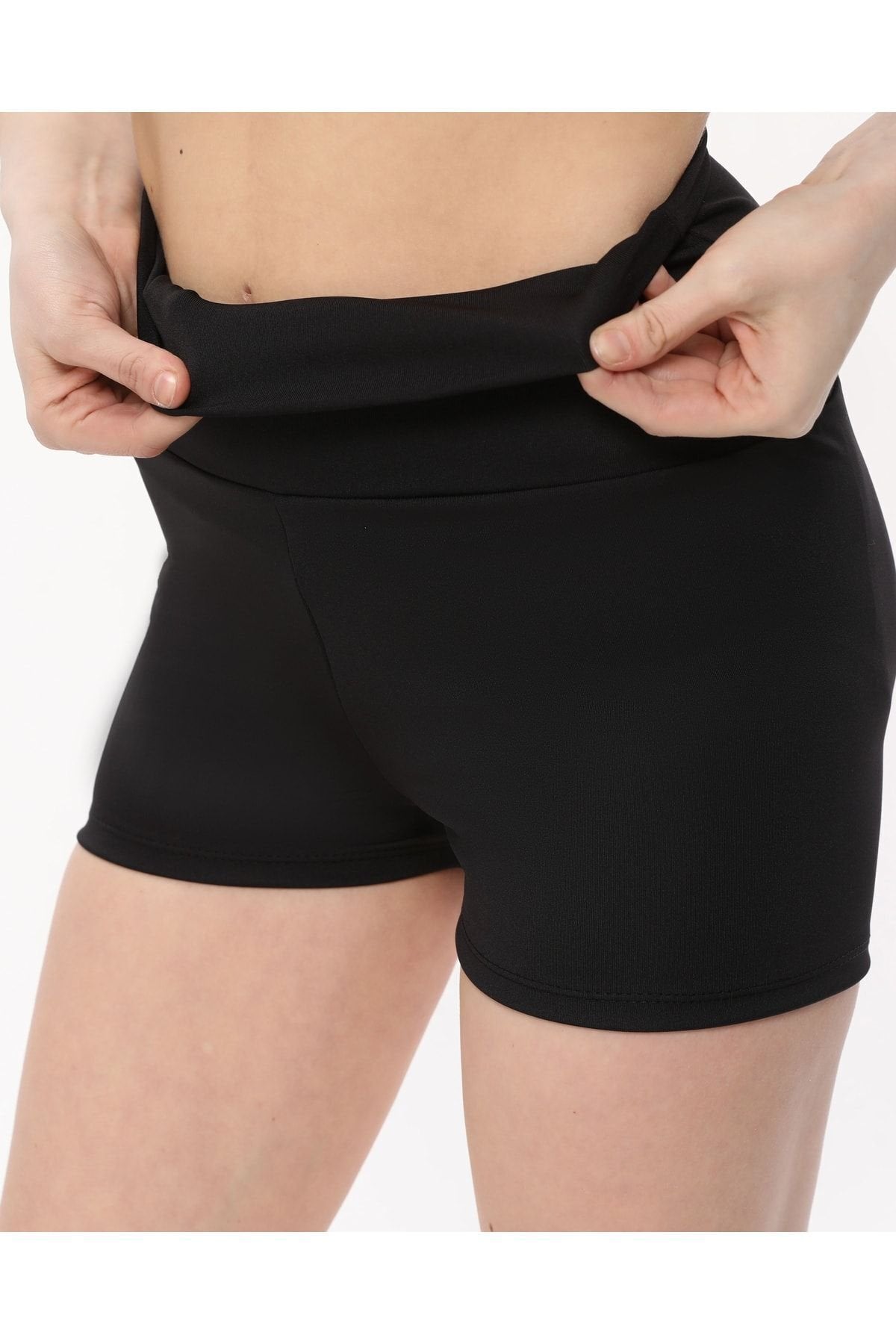 Arkası Hafif Büzgülü Şort Yüksek Bel