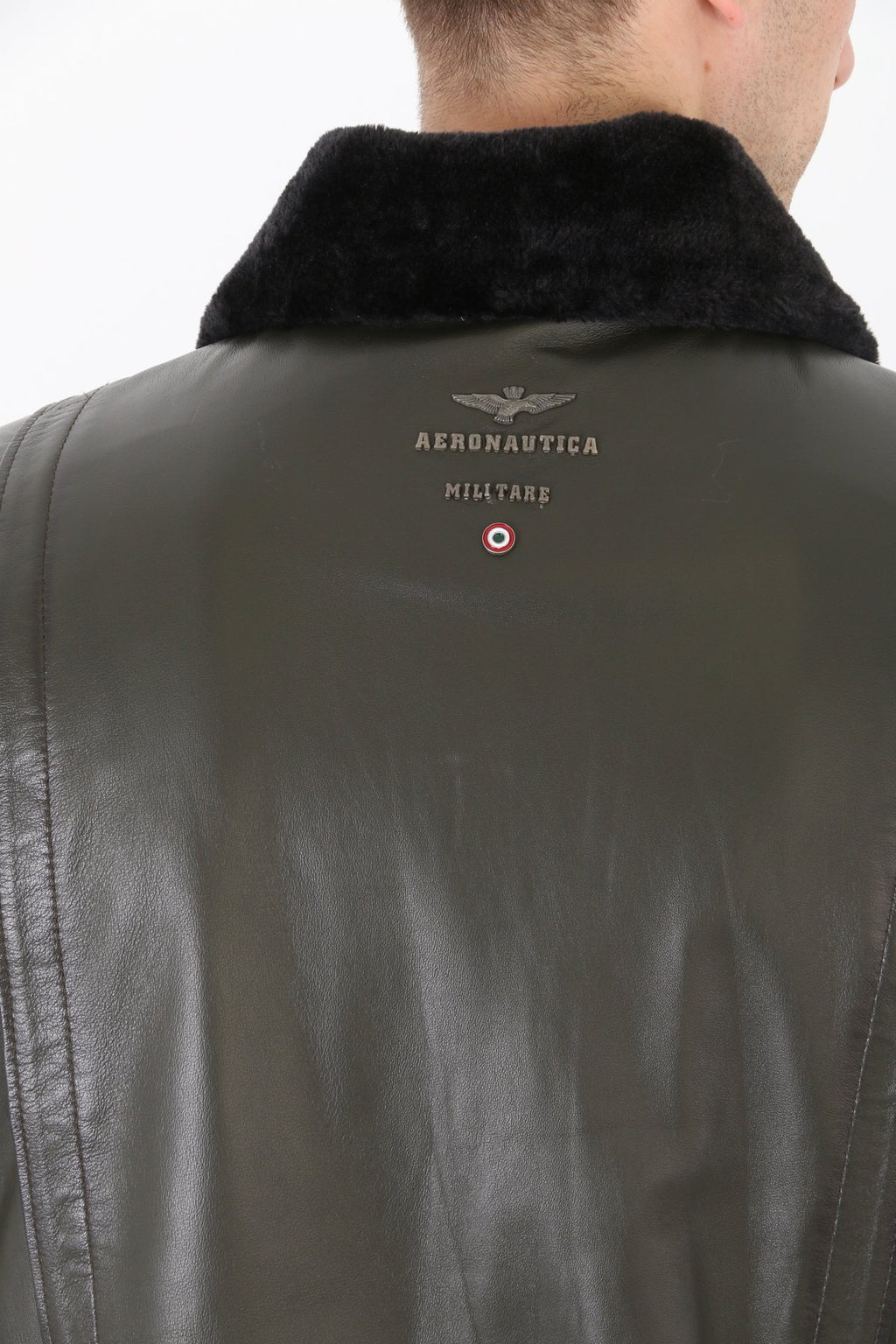 Pilot mont hakiki deri erkek yeşil renk