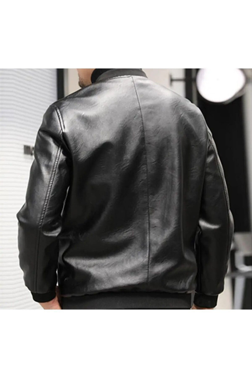 Hakiki Deri Beyzbol erkek Spor Ceket