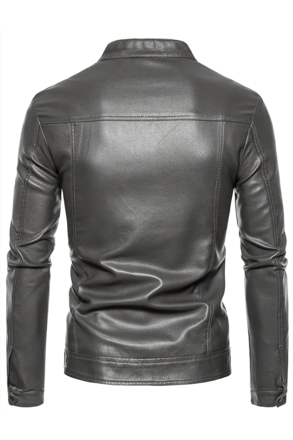 Hakiki Kuzu Derisi Spor Slim Fit Gri Renk Ceket