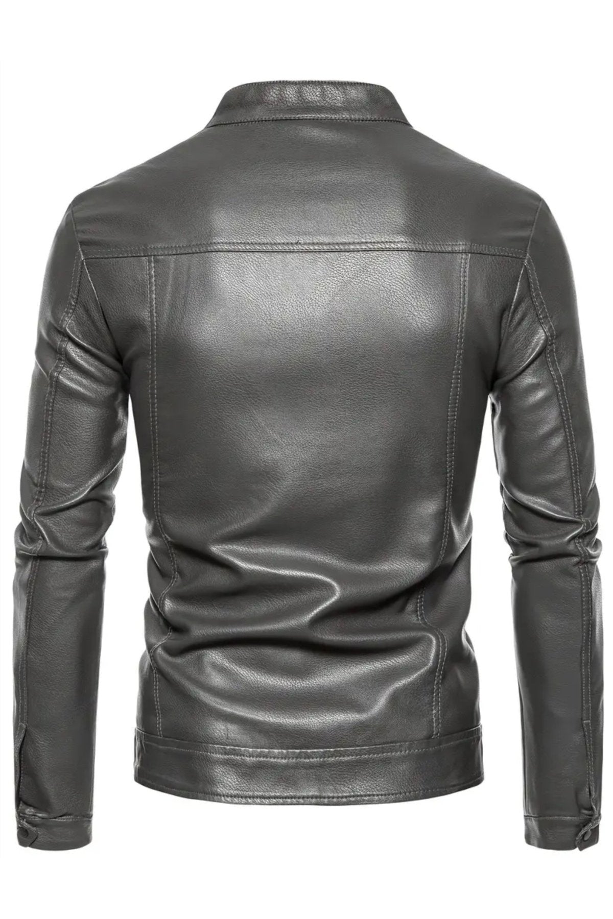 Hakiki Kuzu Derisi Spor Slim Fit Gri Renk Ceket