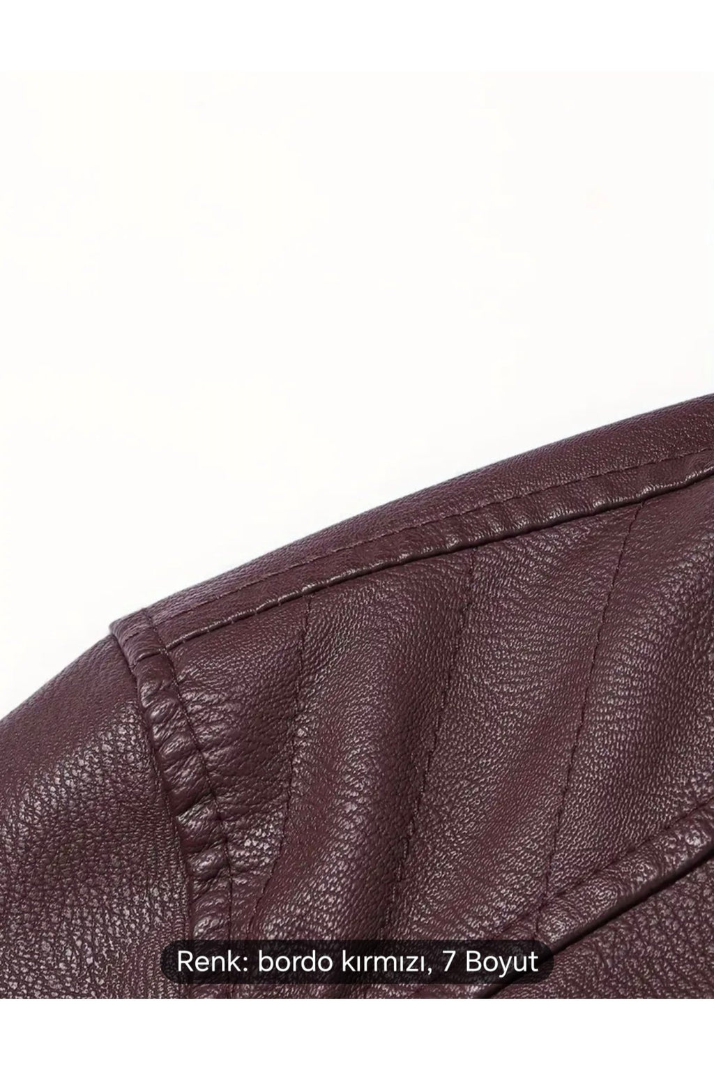 Trikolu Hakim Yaka Hakiki deri Bordo spor ceket