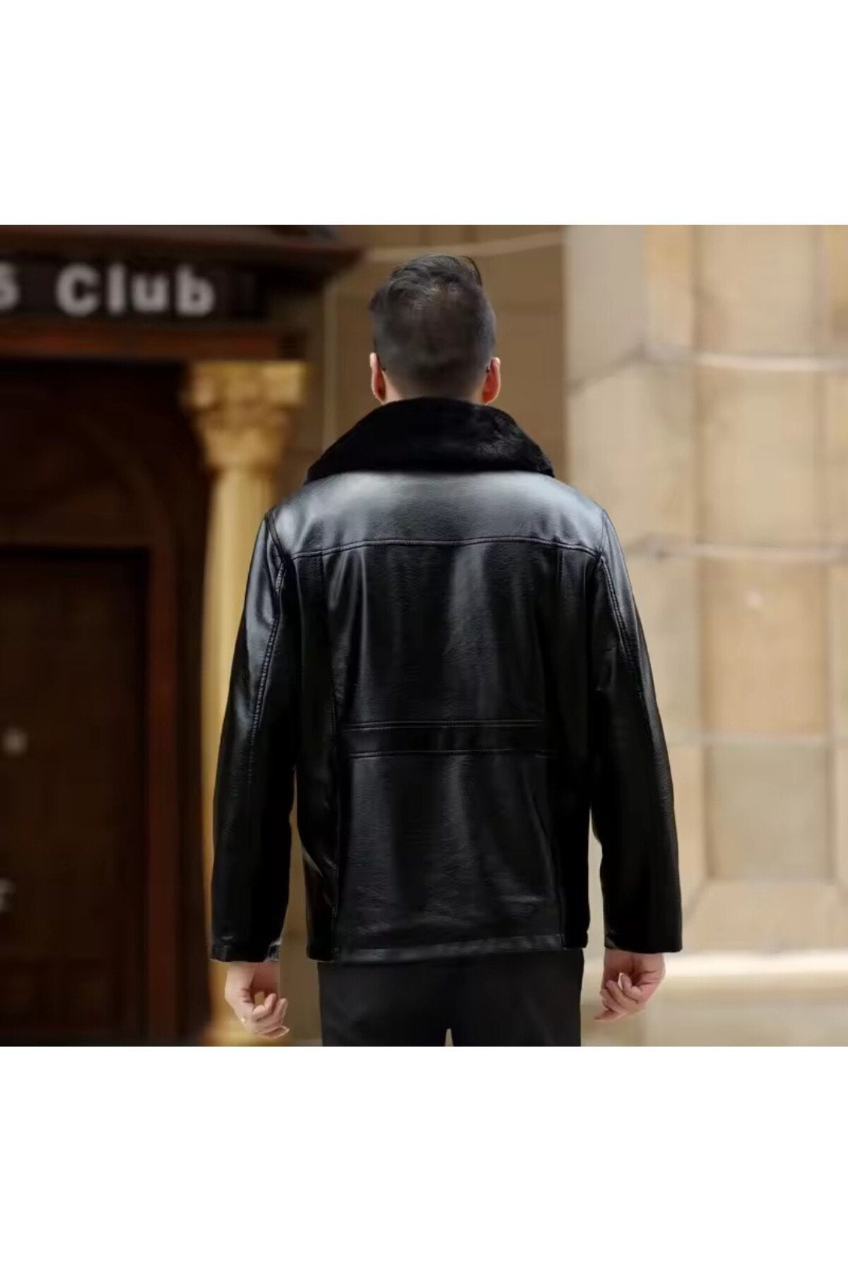 Hakiki Manda Derisi Yakası Ve Içi Tüylü Kışlık Mont Kaban