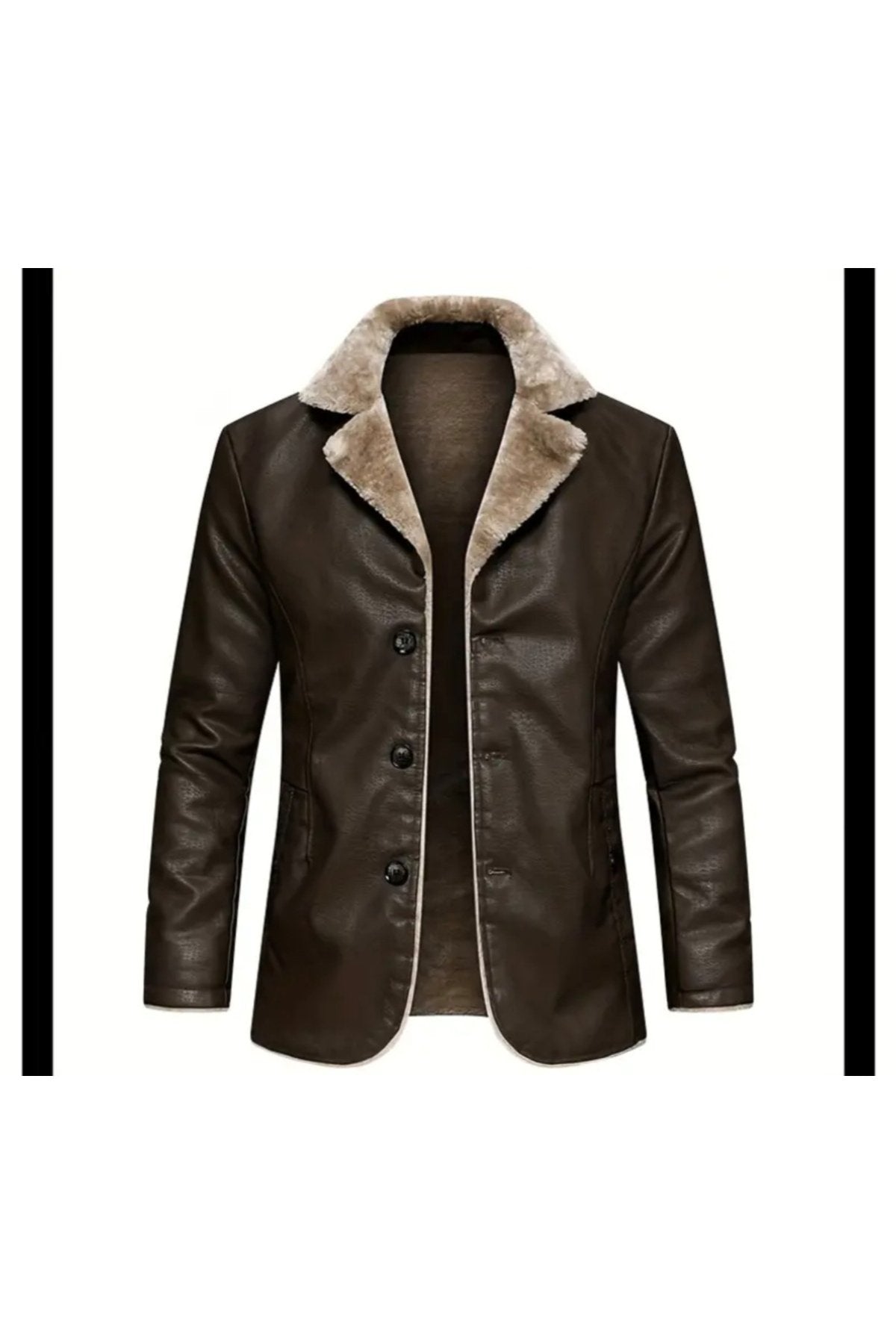 Kısa Hakiki Koyun Derisi İçi ve Yakası Kürklü ve Mont Kaban