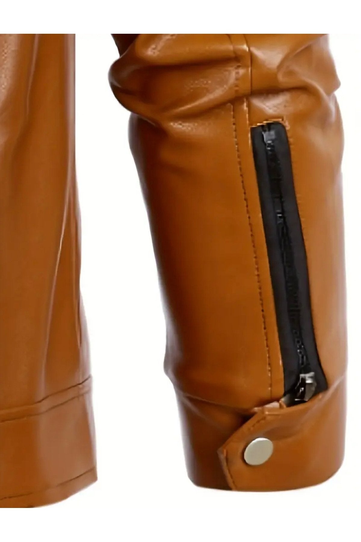 Hakiki Kuzu Derisi Taba Renk Erkek Spor Ceket