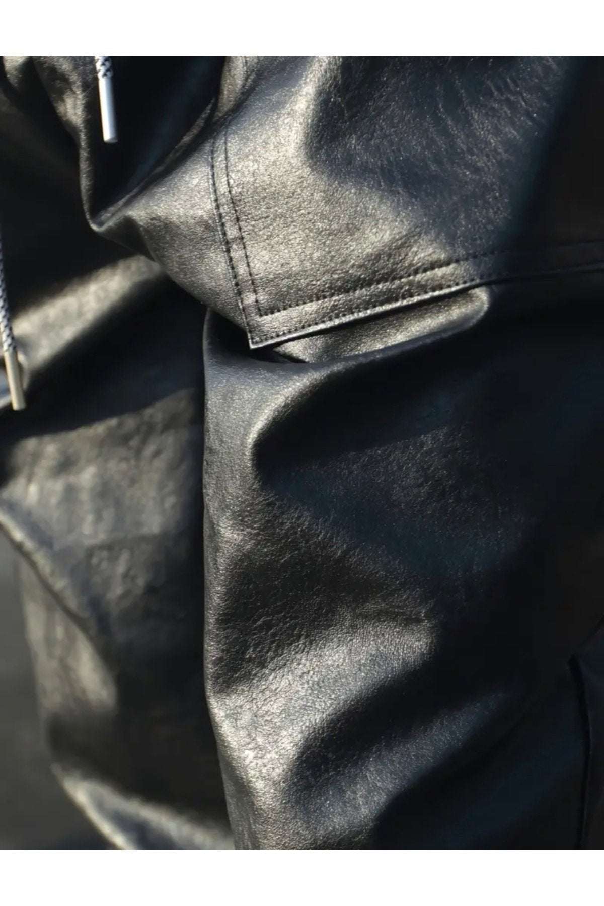 Suni Deri Pantolon Rahat Kesim