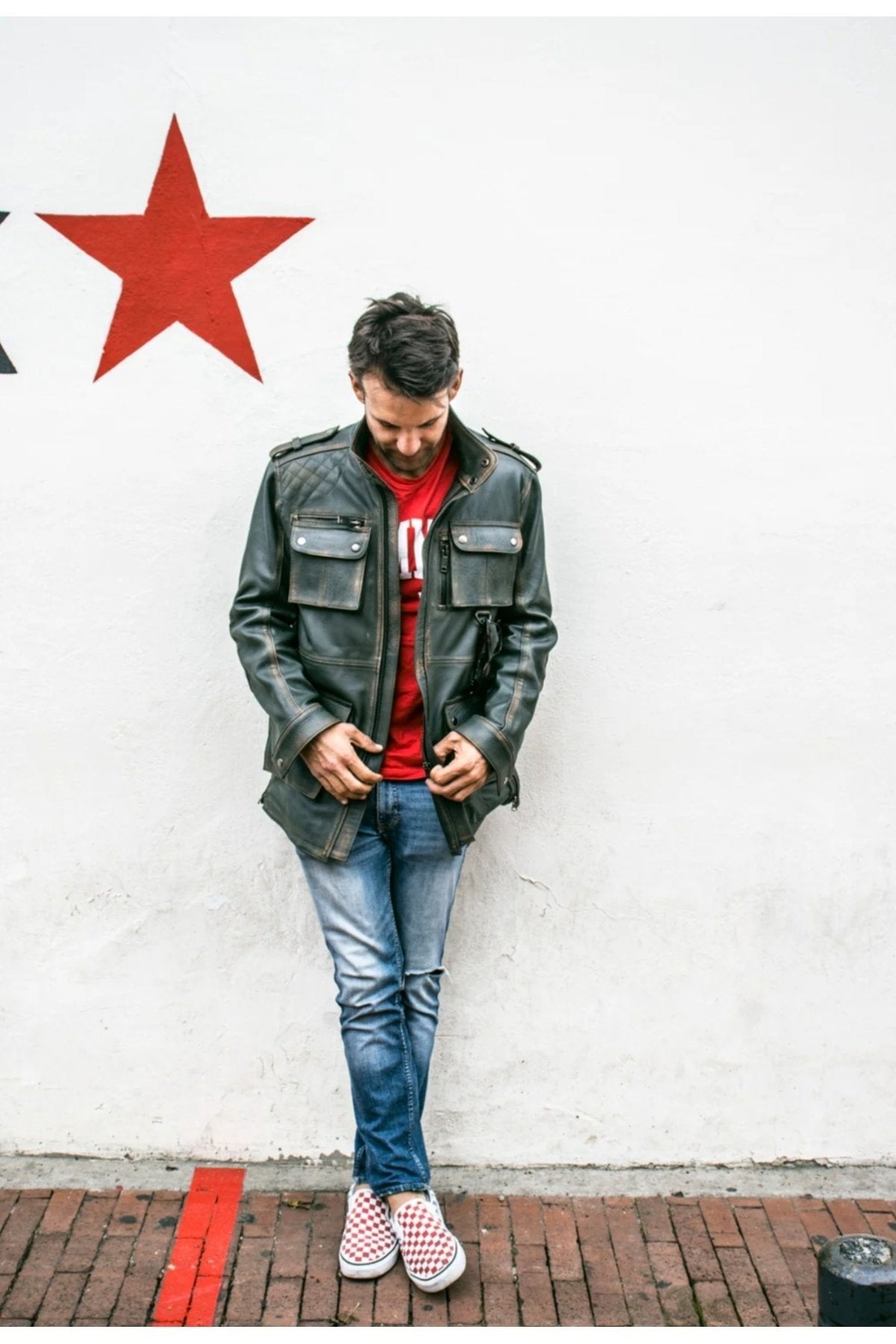 Prof Model Silme Hakiki Koyun Derisi Yeşil Renk Uzun Mont Ultra Hakim Yaka