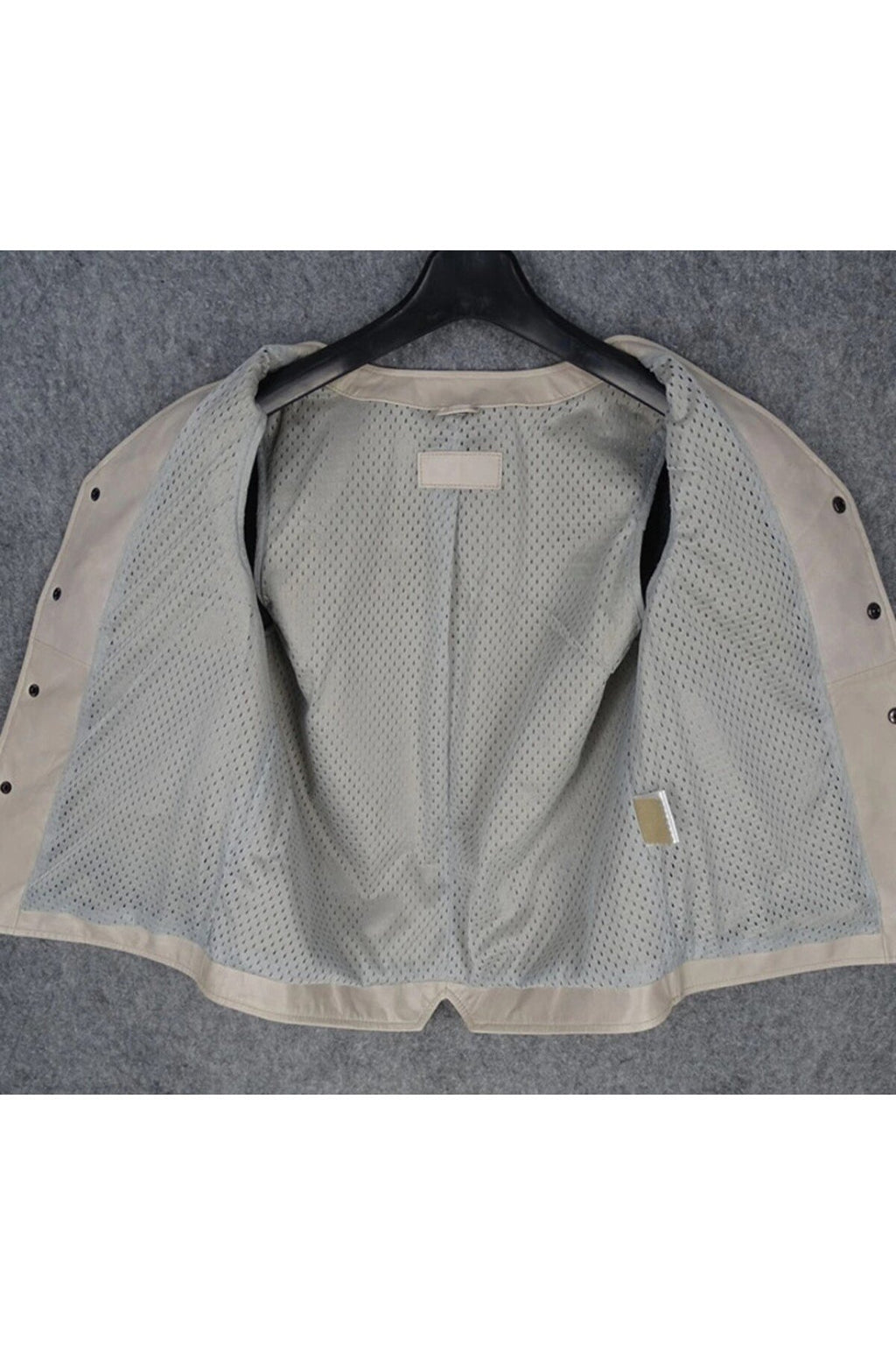 Vashion Hakiki deri gri yelek