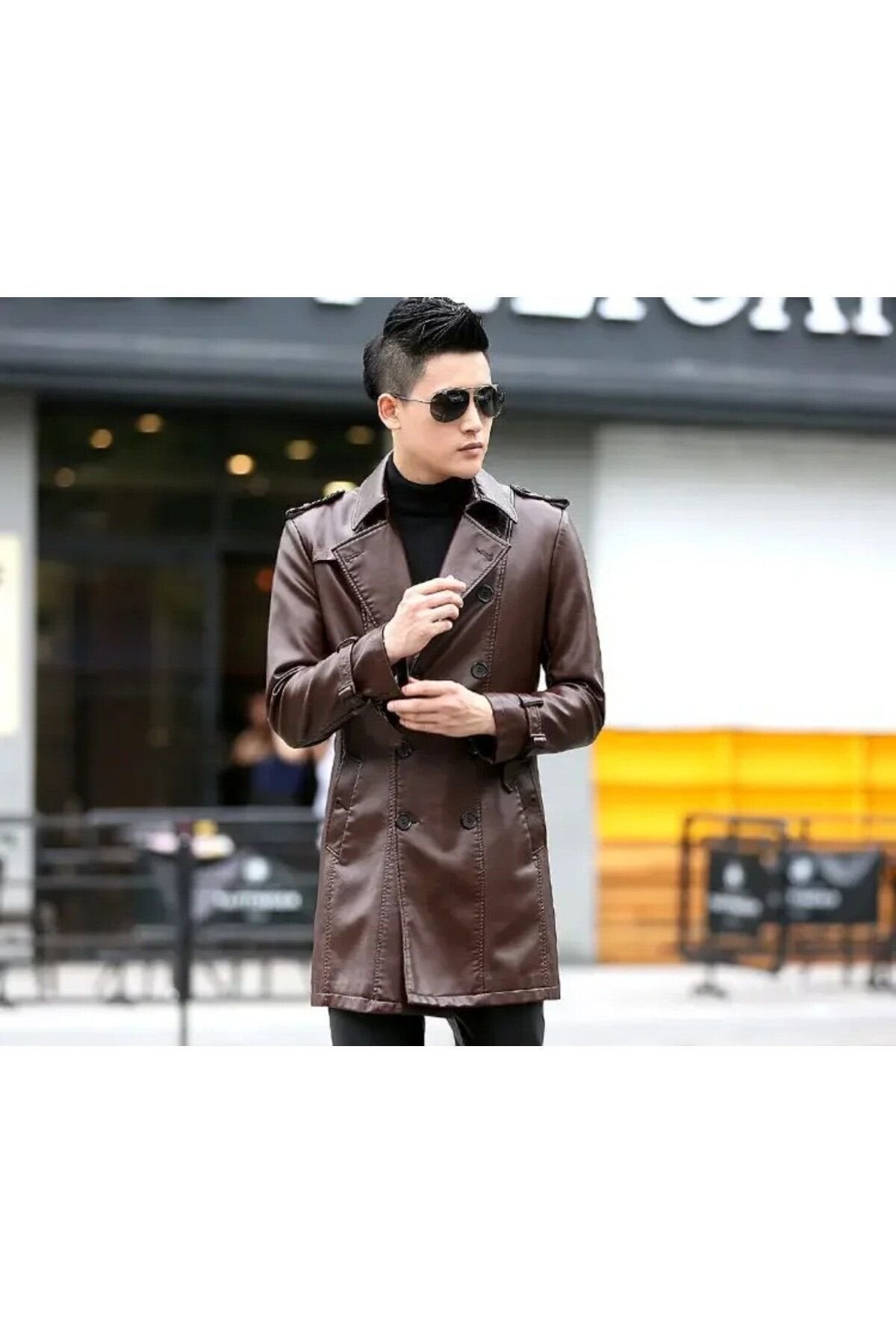 Hakiki Deri Uzun Mont Kaban Dar Kesim