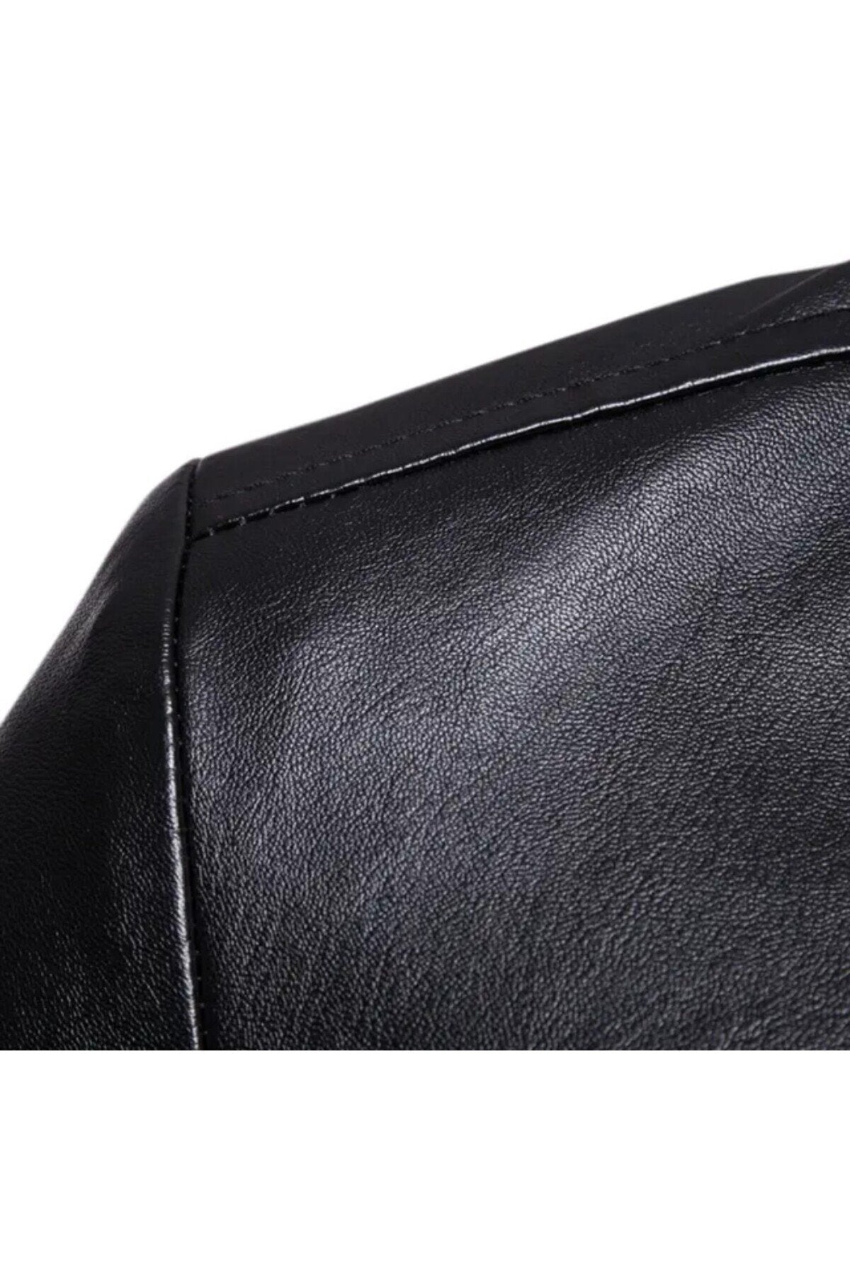 Hakiki deri Klasik ceket kruvaze çift düğmeli