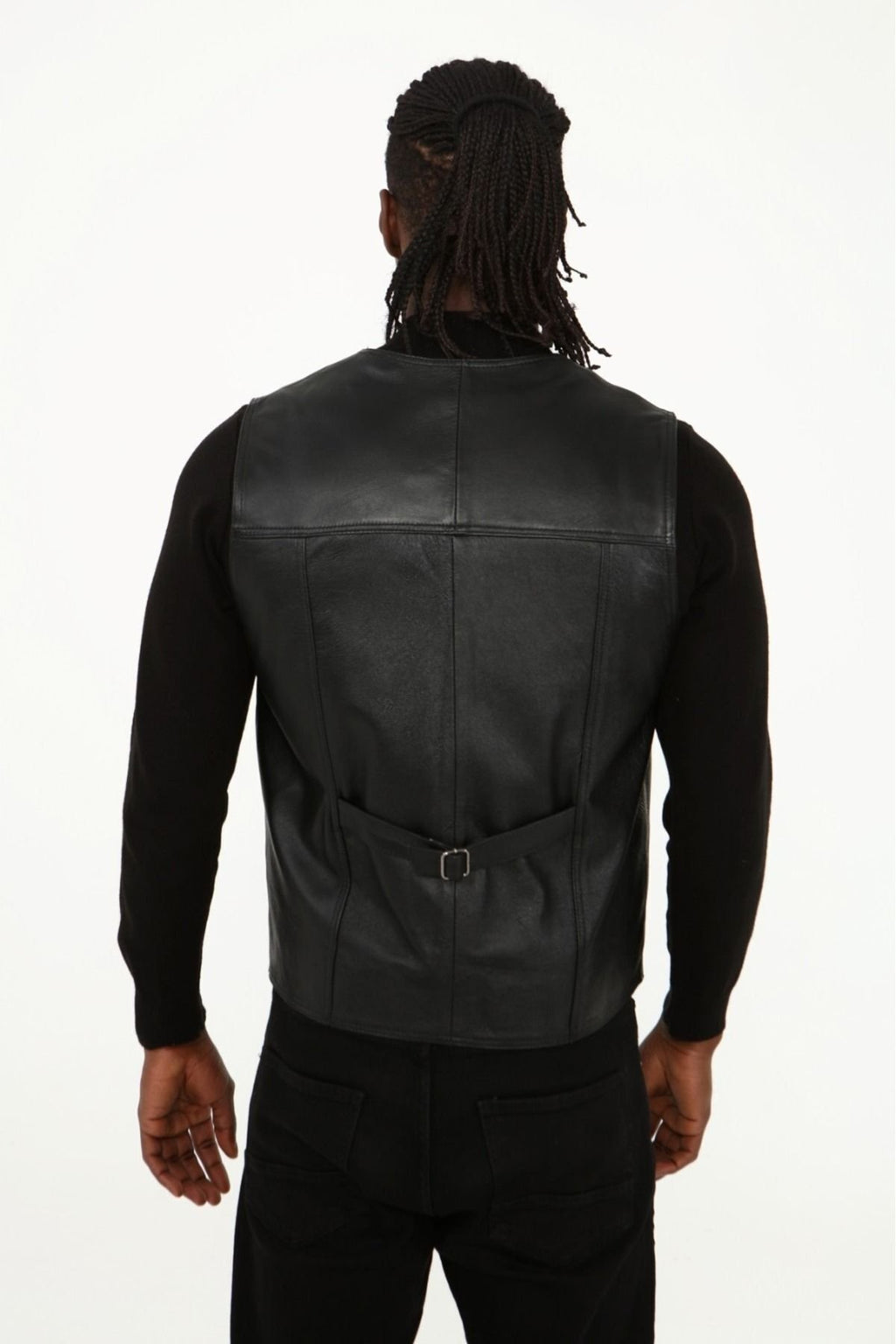 Klasik hakiki kuzu derisi yelek rahat kesim