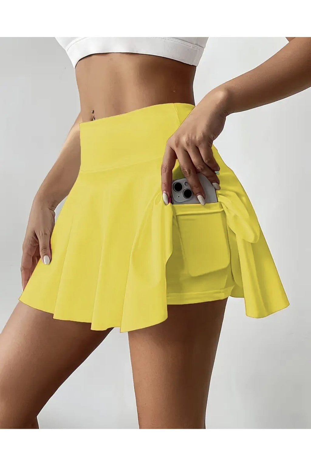 Şortlu Etek Yüksek Bel Mayo Altı