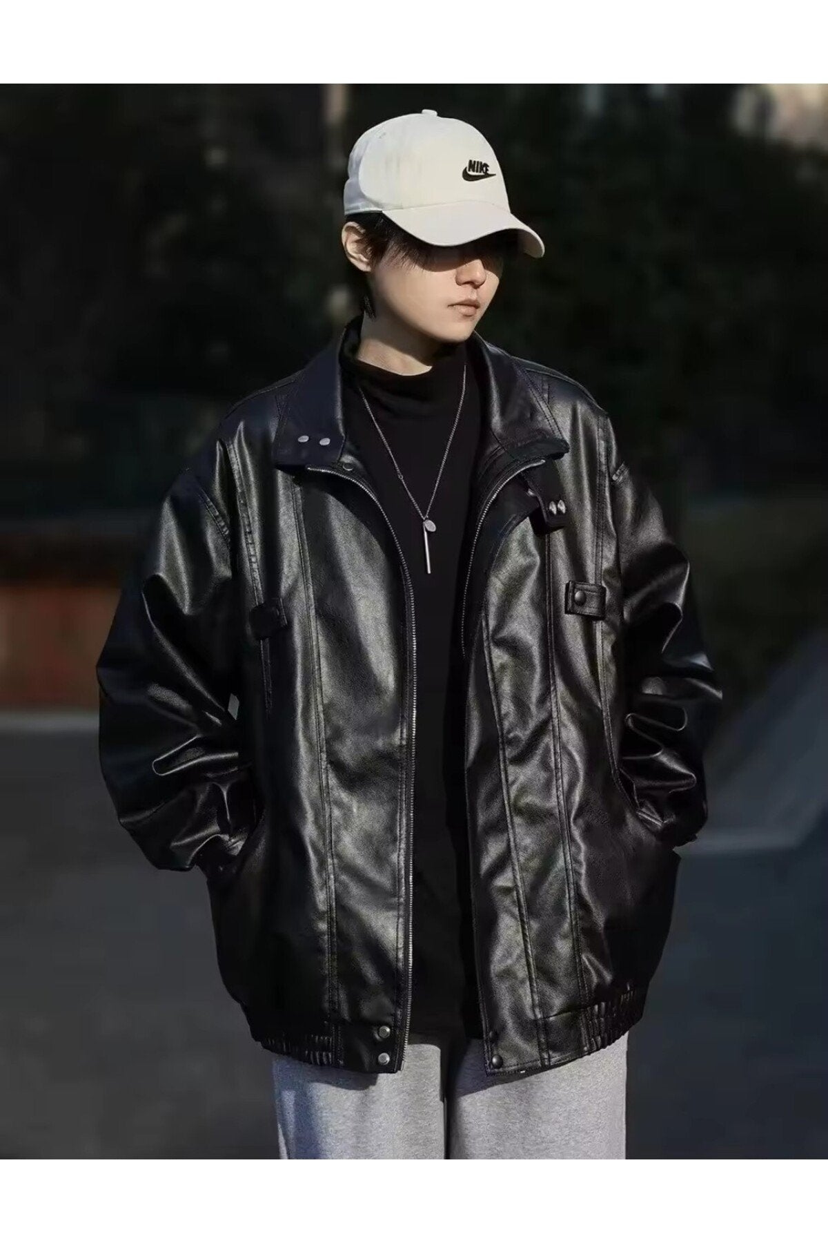 Hakiki Koyun Deri Ultra Ovarsize Unisex Hip Hop Ceket Tarzı Mont