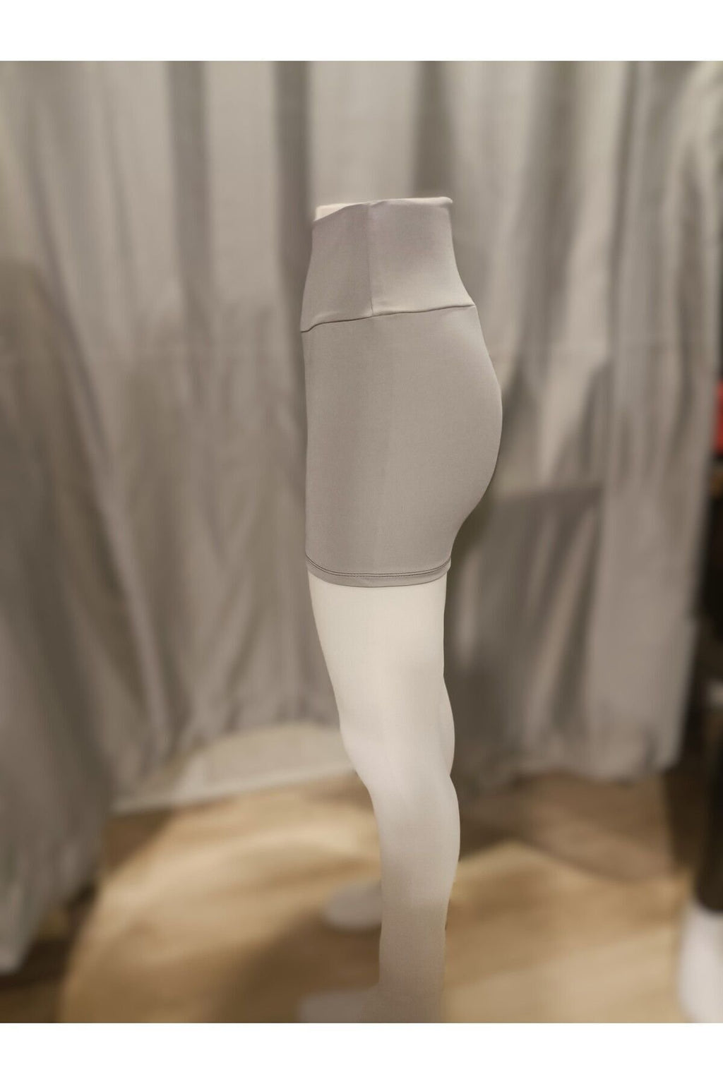 İnce Mikro Şort Tayt Toparlayıcı Yüksel Bel Light Gri Renk