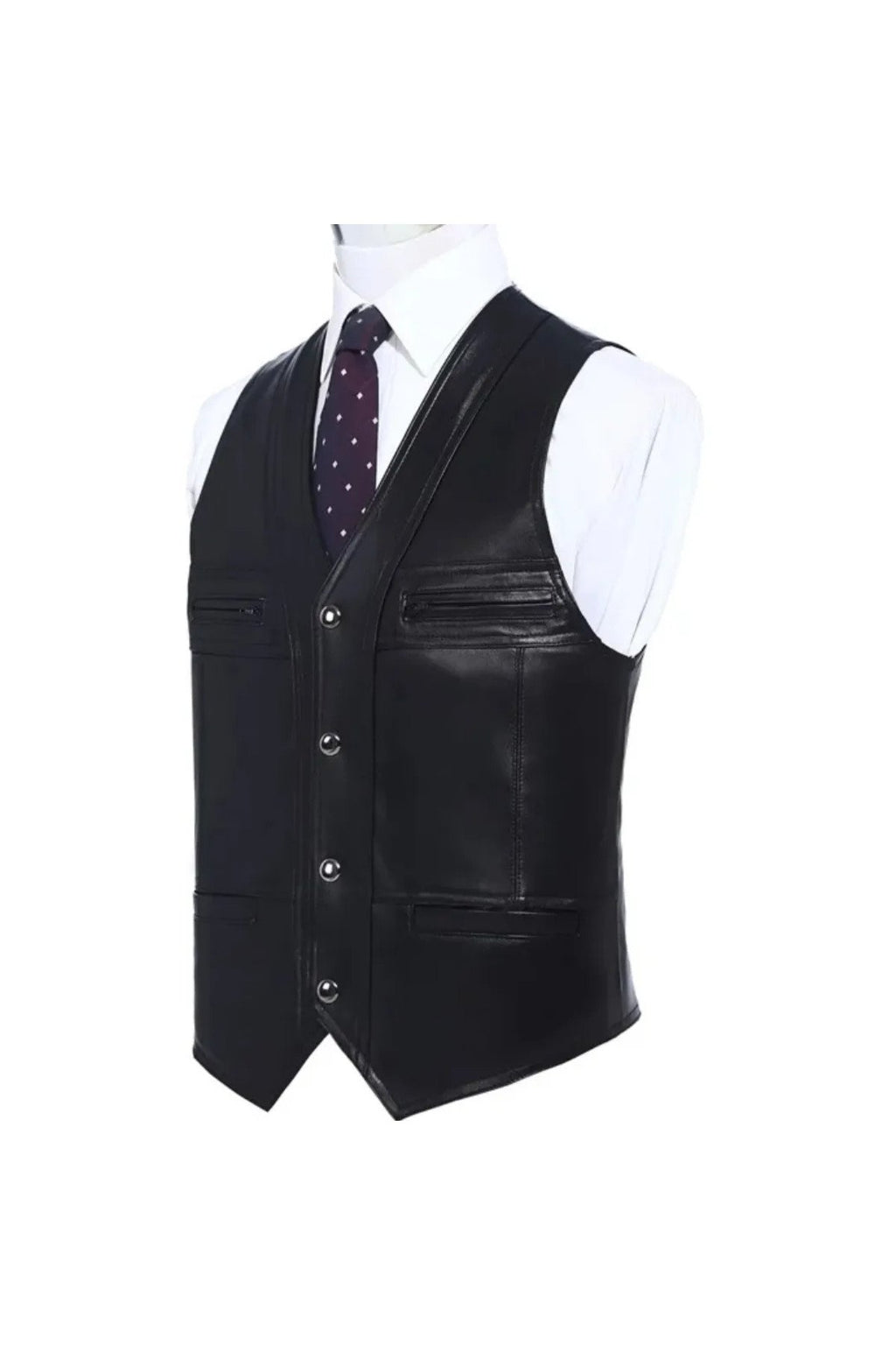 Klasik entel kuzu derisi yelek