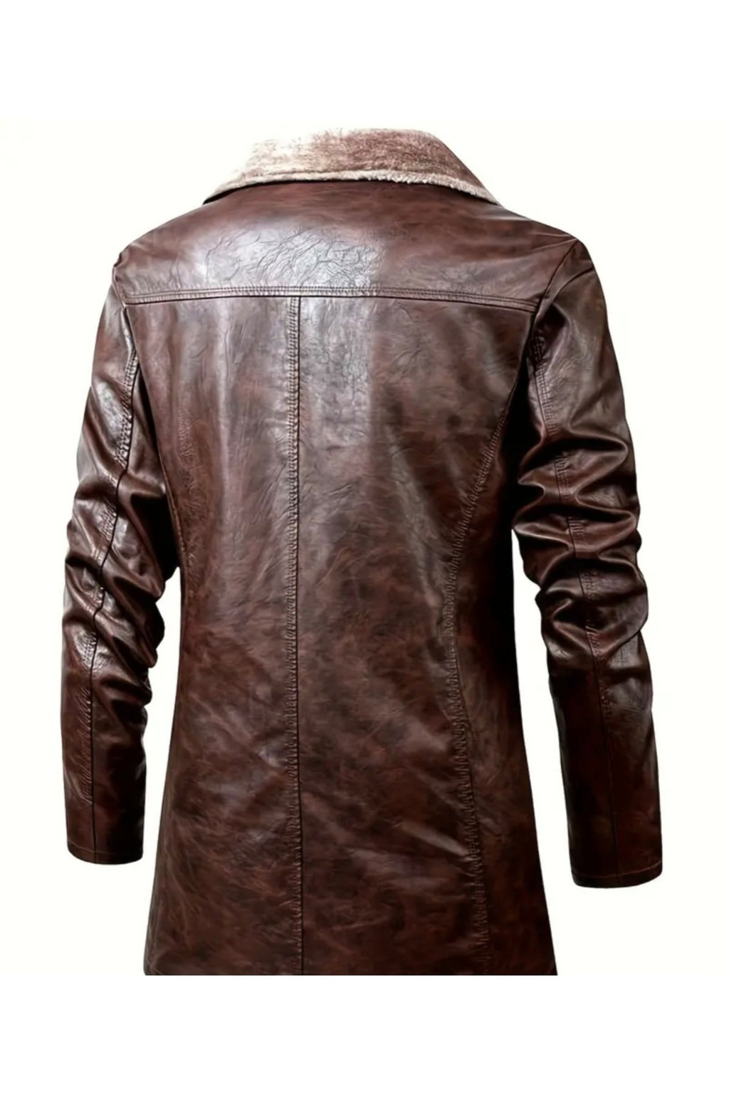 Cepleri Kapaklı Hakiki Koyun Derisi Uzun Kaban İçi ve Yakası Kürklü