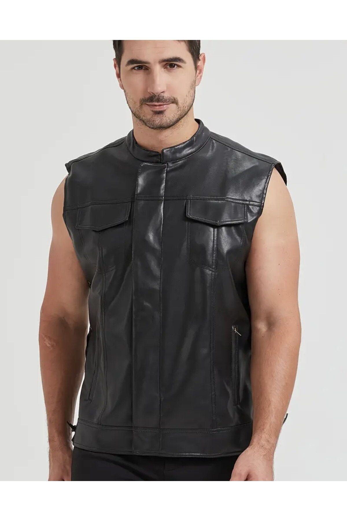 Cooper yelek yanlardan bağlama ayarlı ve fermuar kapamalı