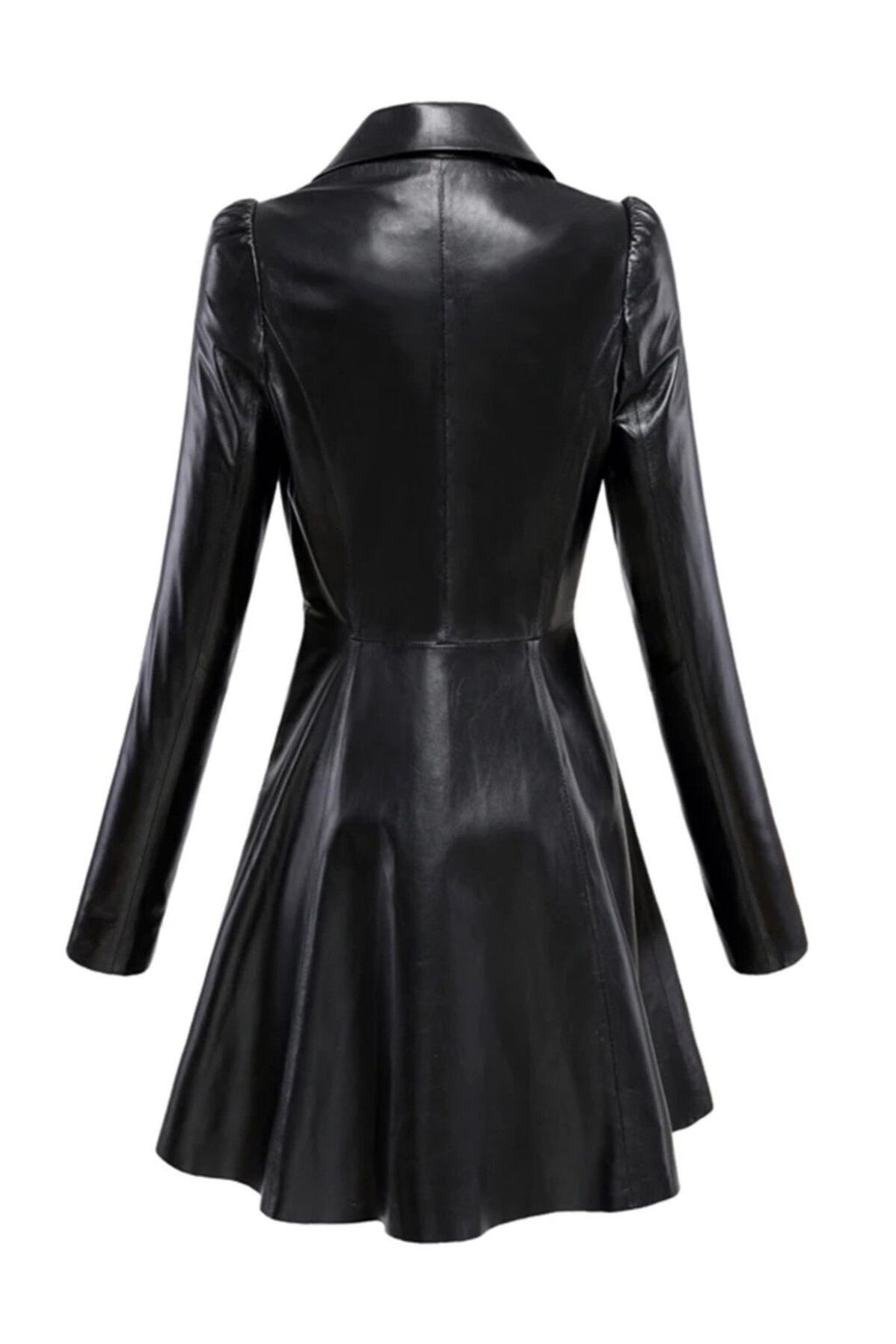 Kadın Hakiki Kuzu Derisi Uzun Ceket