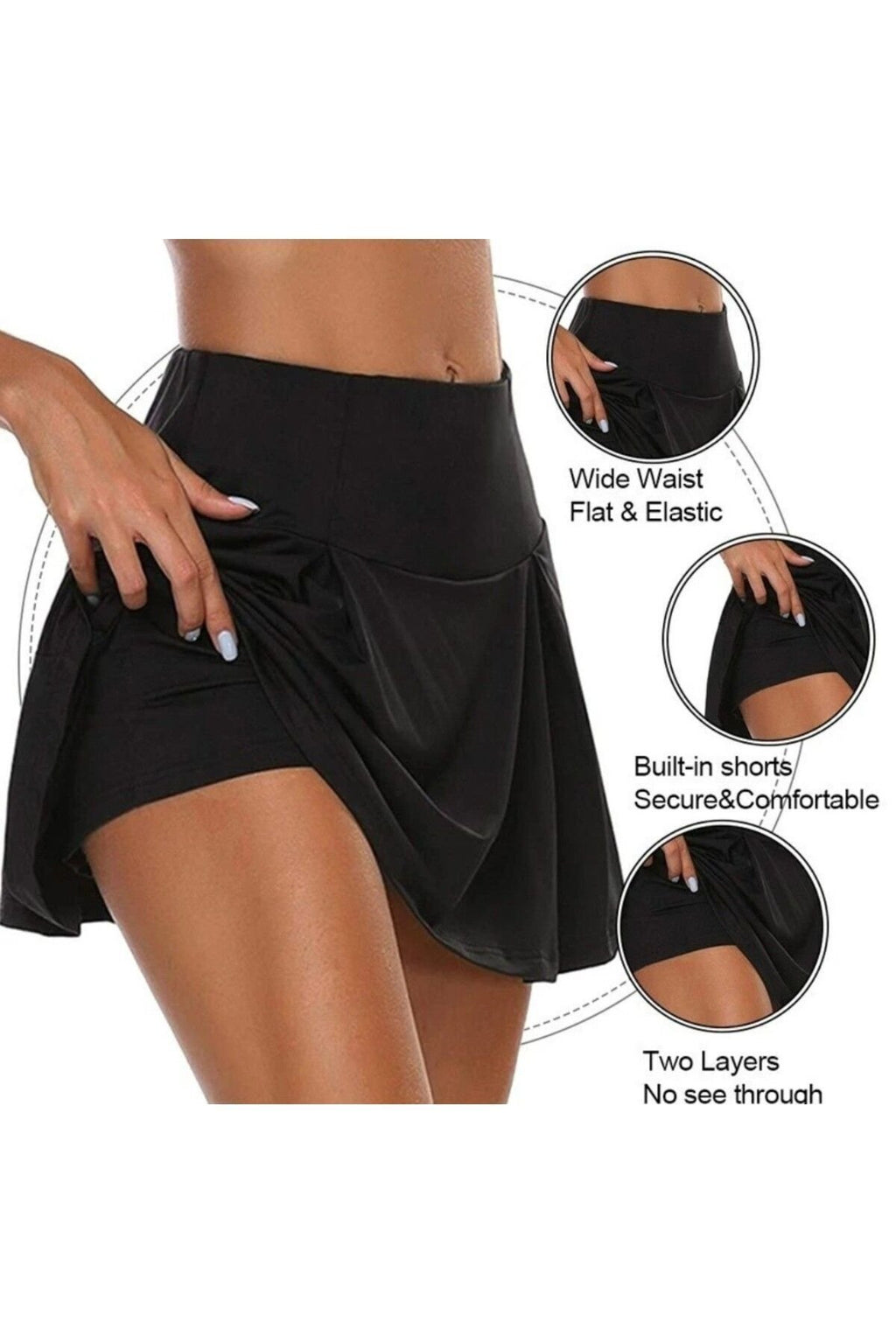 Kadın Etekli Şort Alt Giyim Yüksel Bel Mayo Altı