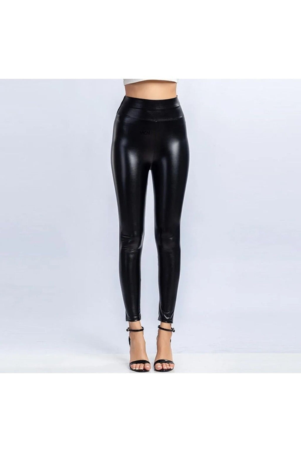 Kadın Deri Tayt Yüksel Bel