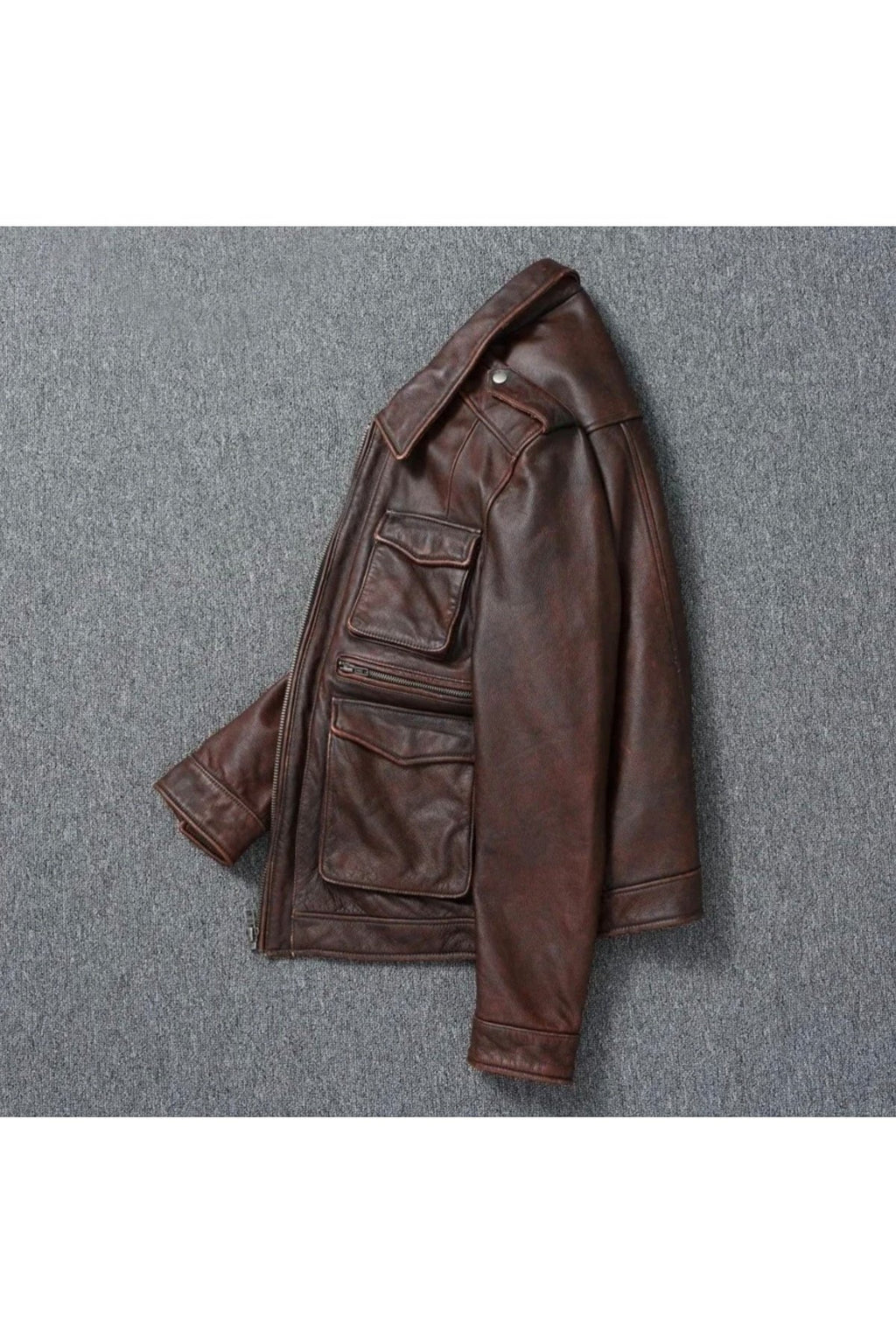 Eskitme Silme Hakiki Koyun Derisi Ceket Tarzı Mont
