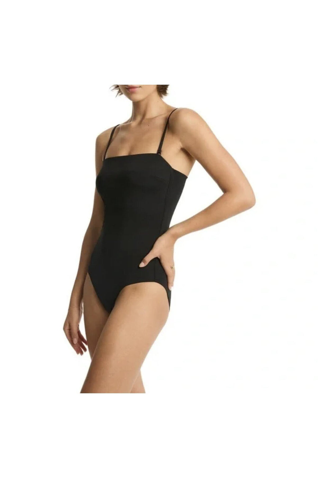 Siyah Straplez Toparlayıcı Mayo İp Askılı