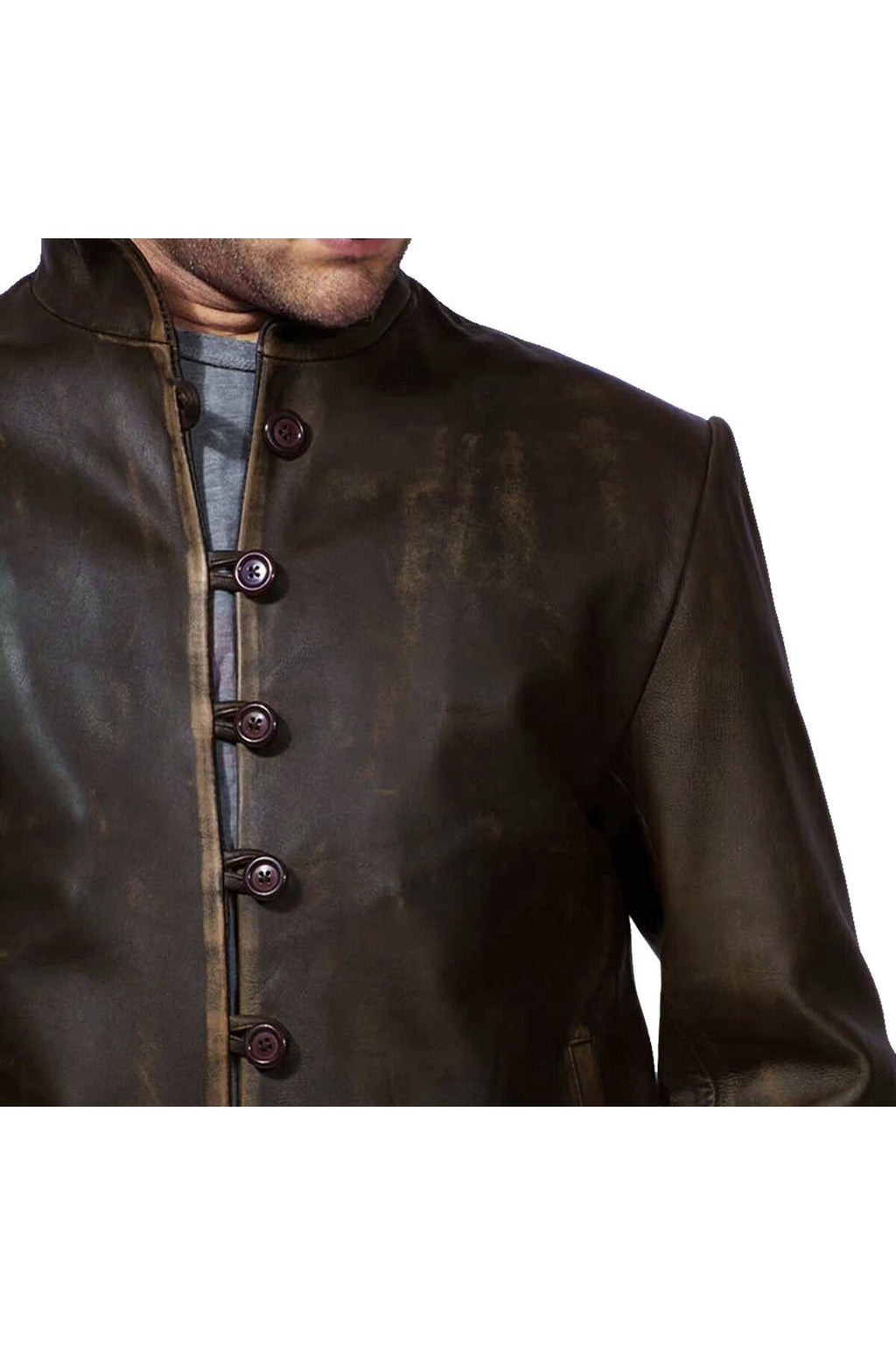 Prof Model Rönesans Zamanı Uzun Ceket Eskitmeli Askılı Düğme Kapamalı