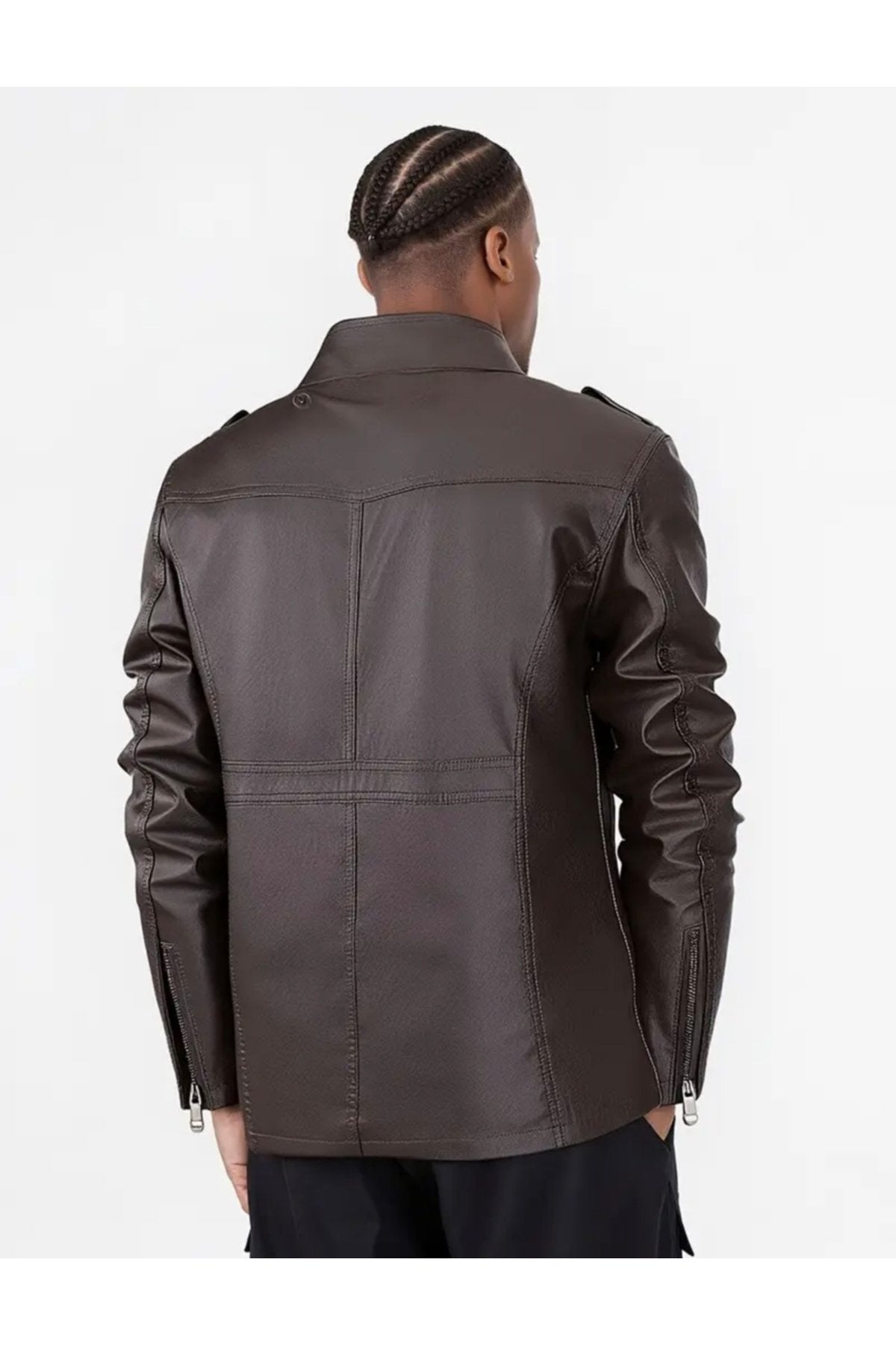 Hakiki Kuzu Derisi Orta Kalın Uzun Mont