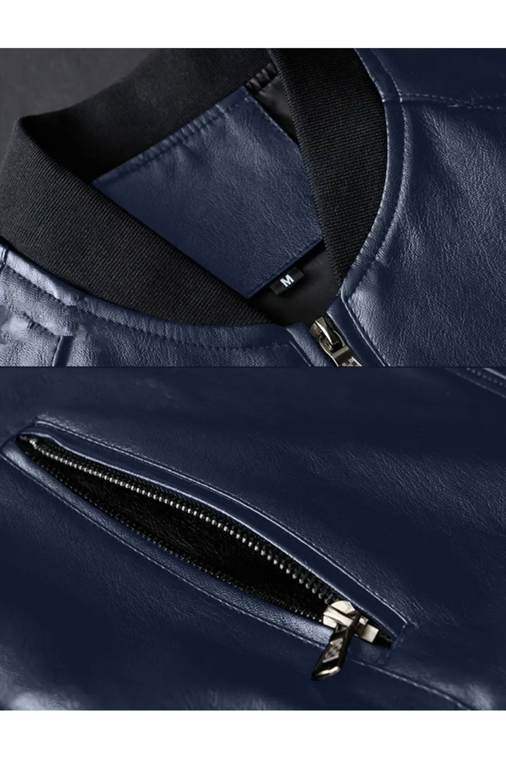 Hakiki Kuzu Derisi Trikolu Spor Ceket Bisiklet Yaka