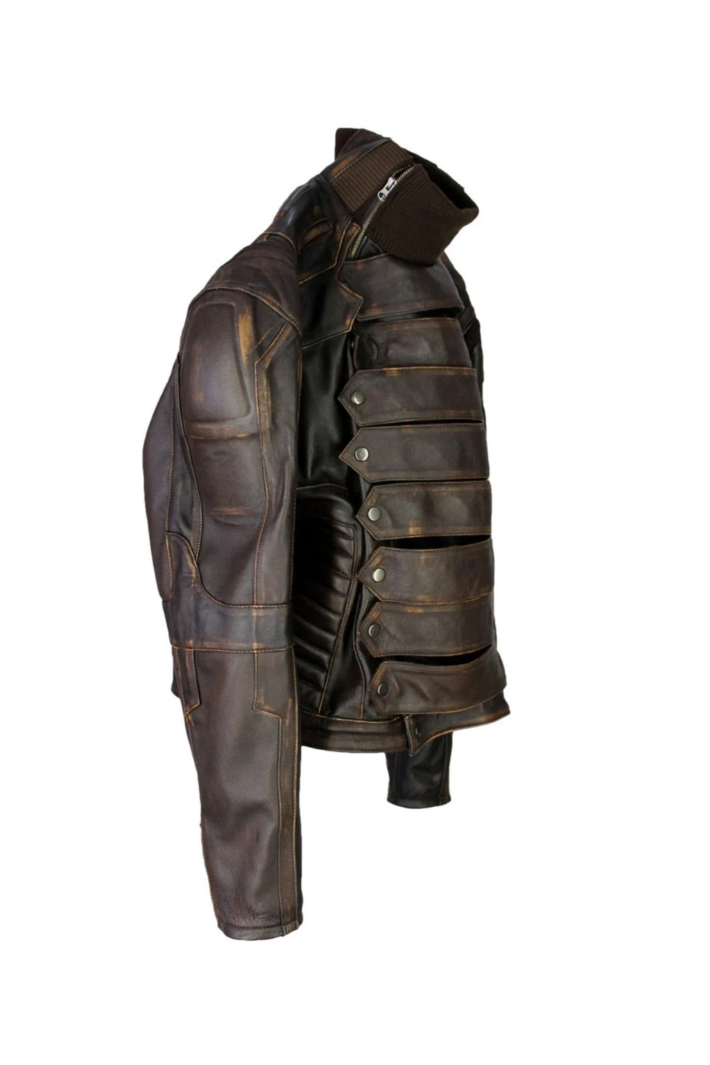 Prof Model Eskitme Biker Çıt Çıt Kapamalı Mont Vintage ,Rönesans Zamanı ,Hakiki Koyun Derisi