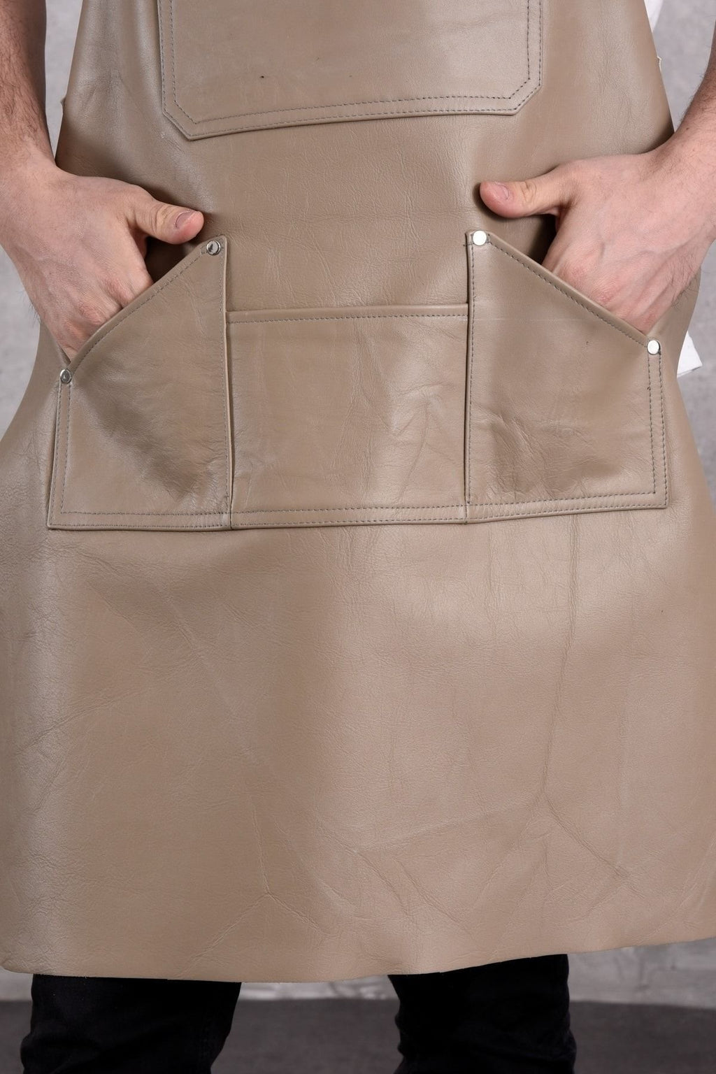 Dana Derisi Önlük Gri Renk Erkek