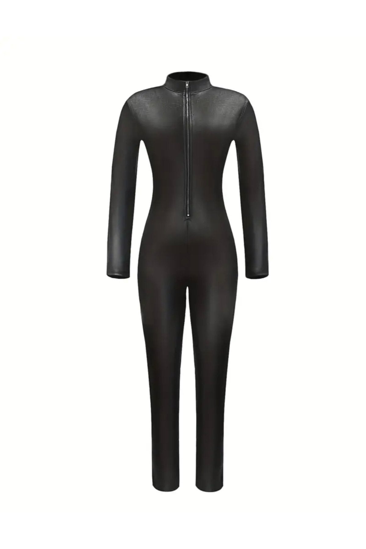 Deri Tulum Hakim Yaka Yarım Pat Fermuarlı