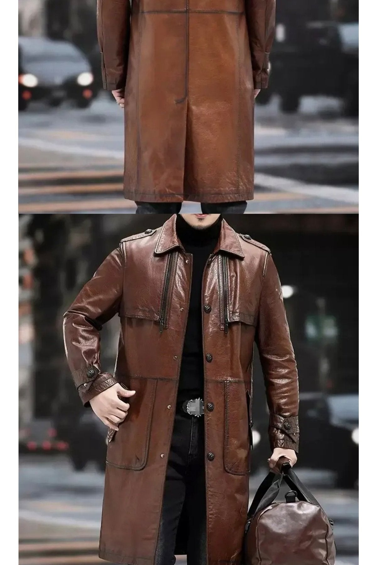 Pardesü Hakiki Koyun Derisi Uzun Yırtmaçlı Erkek