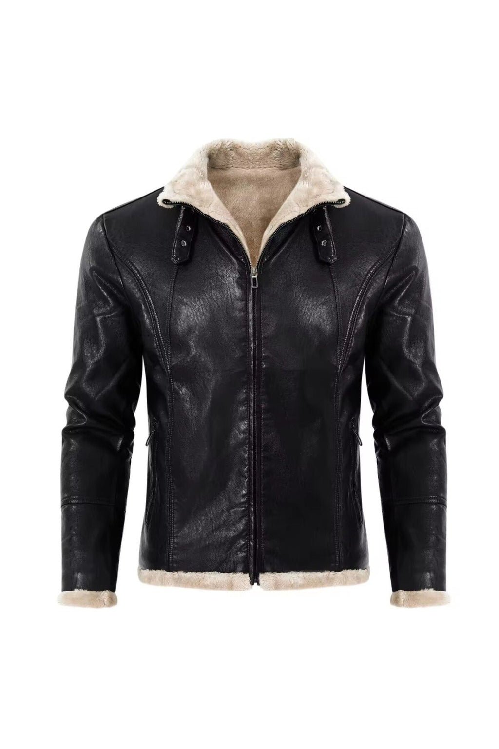 Tüylü Hakiki deri hırka tarzı ceket dar kesim erkek