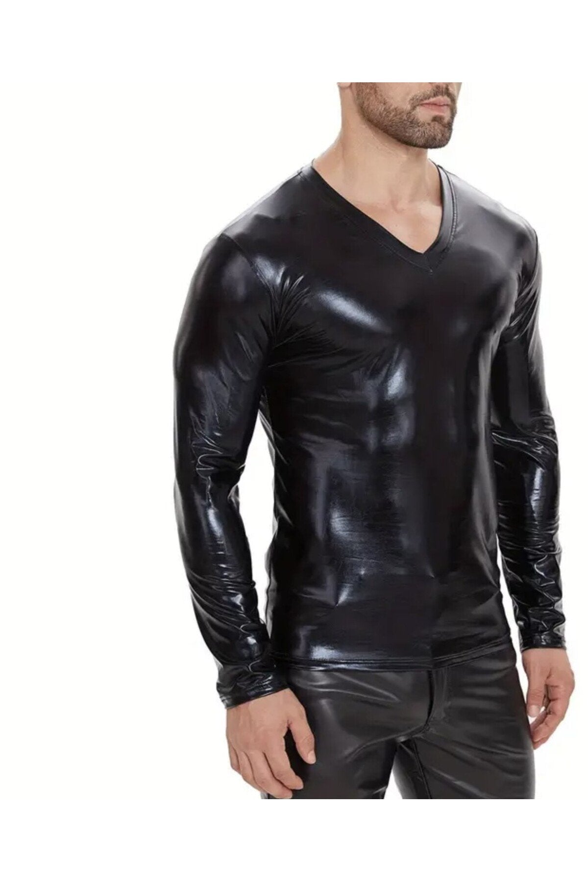 Rugan V Yaka Uzun Kollu Tişört