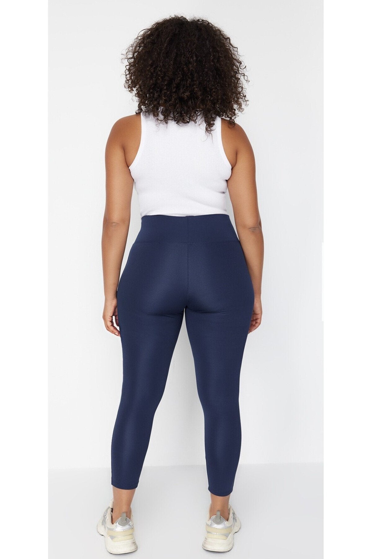İnce Tayt Toparlayıcı Yüksel Bel Lacivert Renk