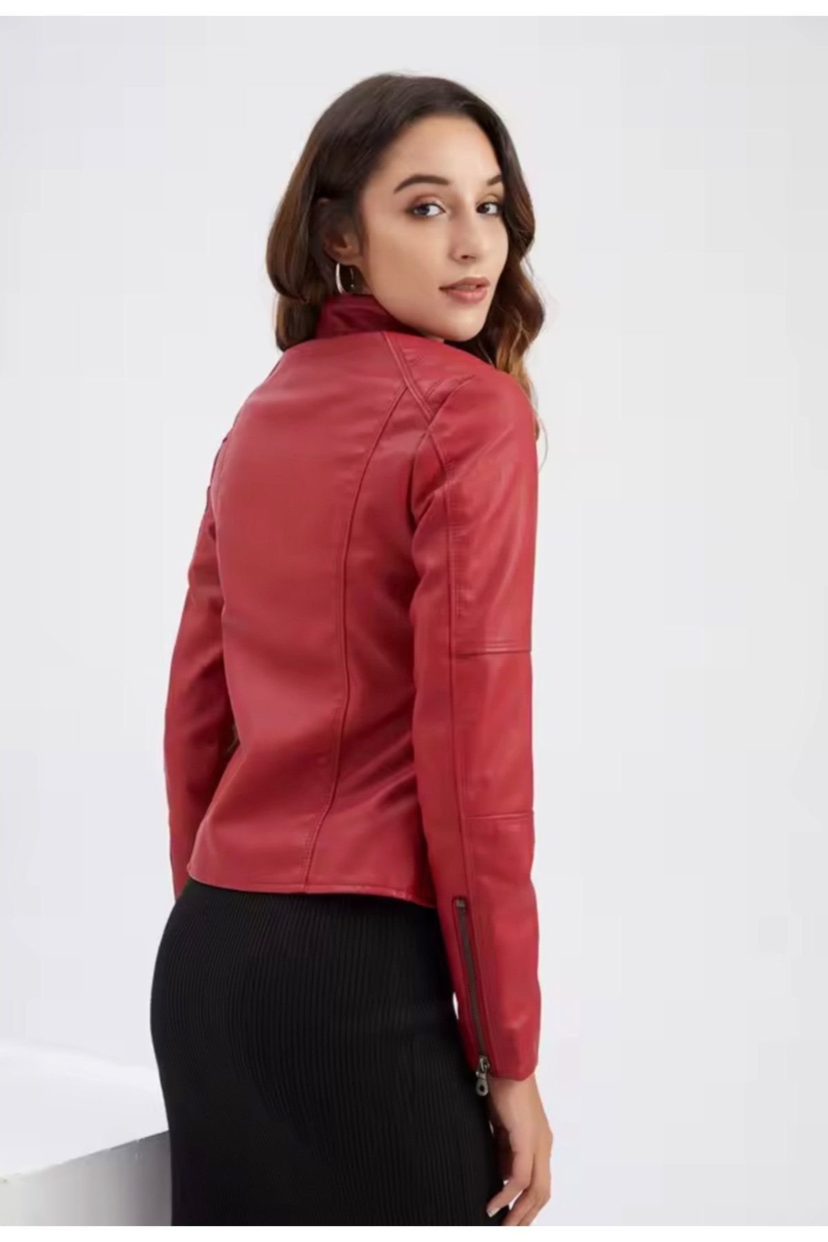 Hakiki deri Kadın spor ceket