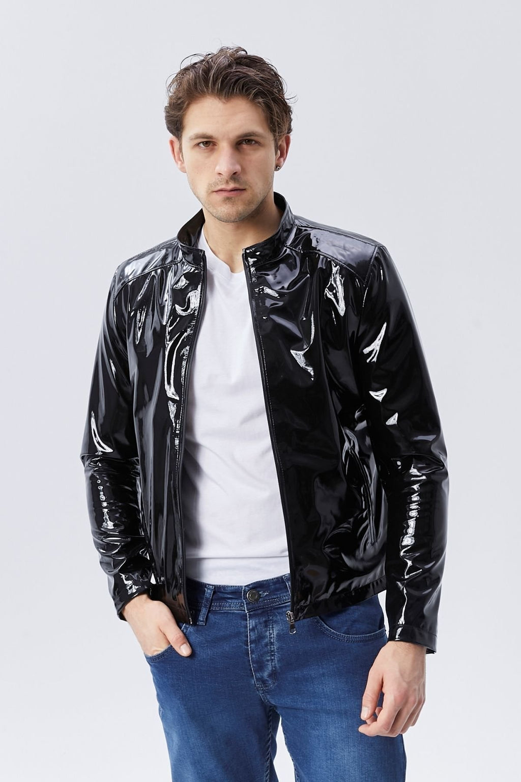 Rugan deri ceket tarzı yağmurluk