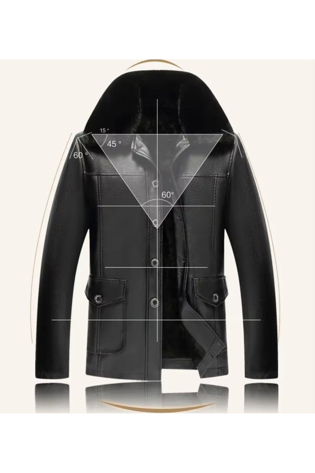 Hakiki Manda Derisi Yakası Ve Içi Tüylü Kışlık Mont Kaban