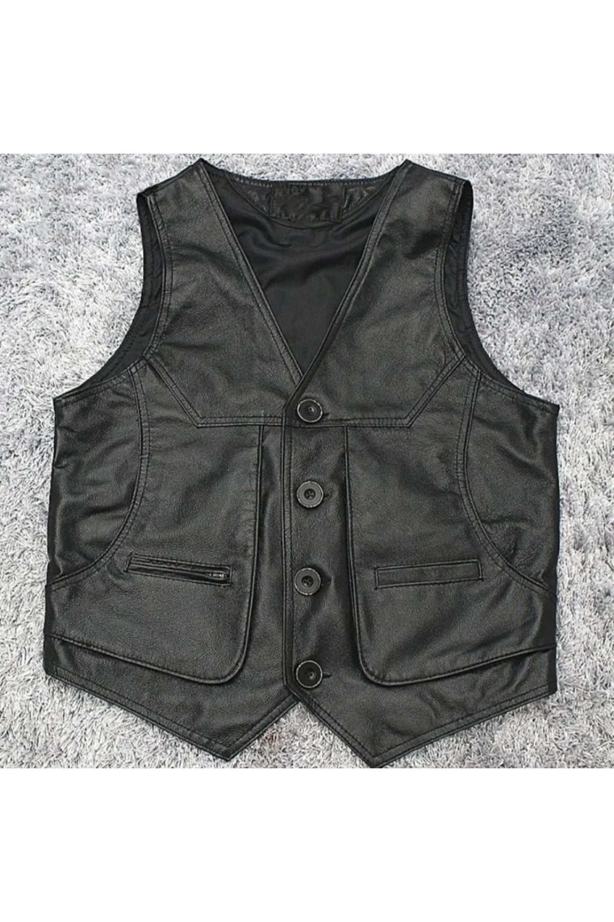 Hakiki kuzu derisi London yelek