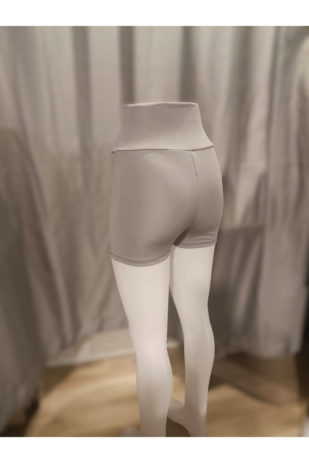 İnce Mikro Şort Tayt Toparlayıcı Yüksel Bel Light Gri Renk