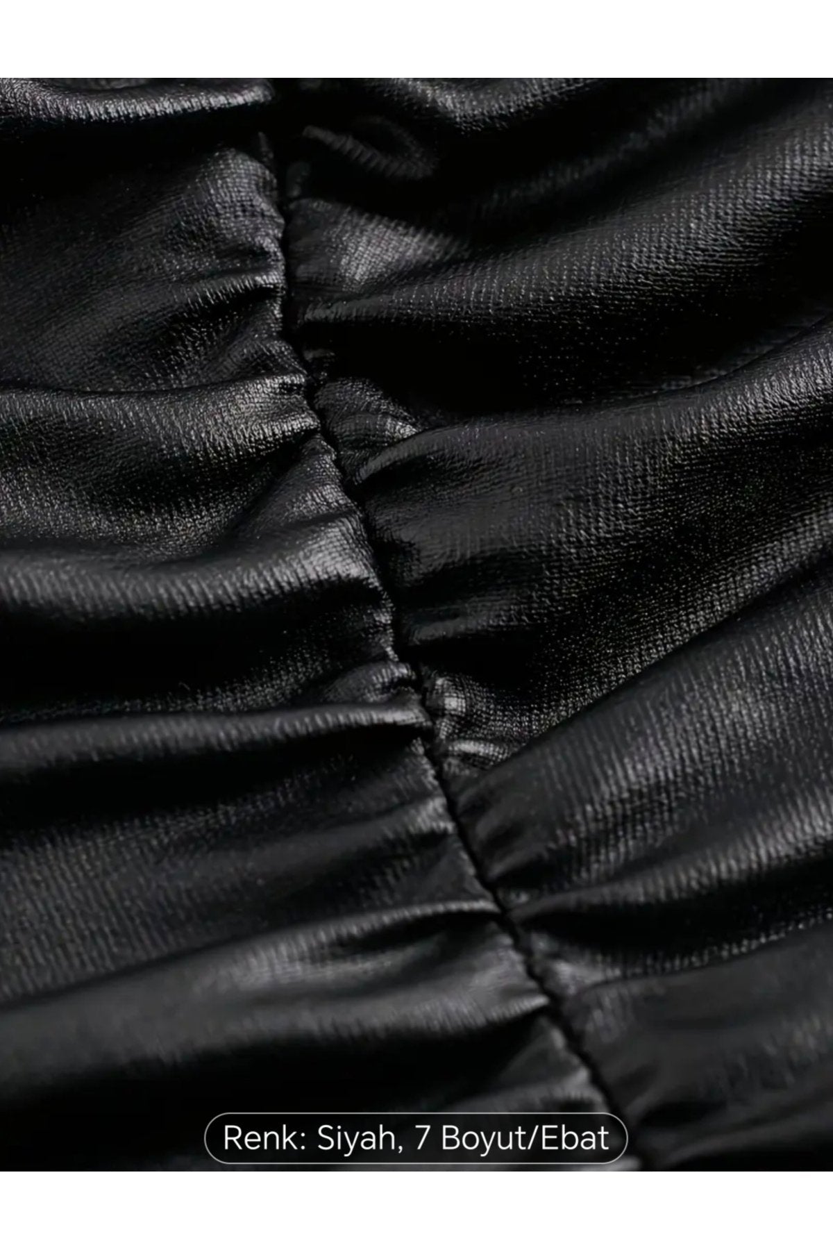 Straplez Büstiyer Pu Deri Siyah Renk