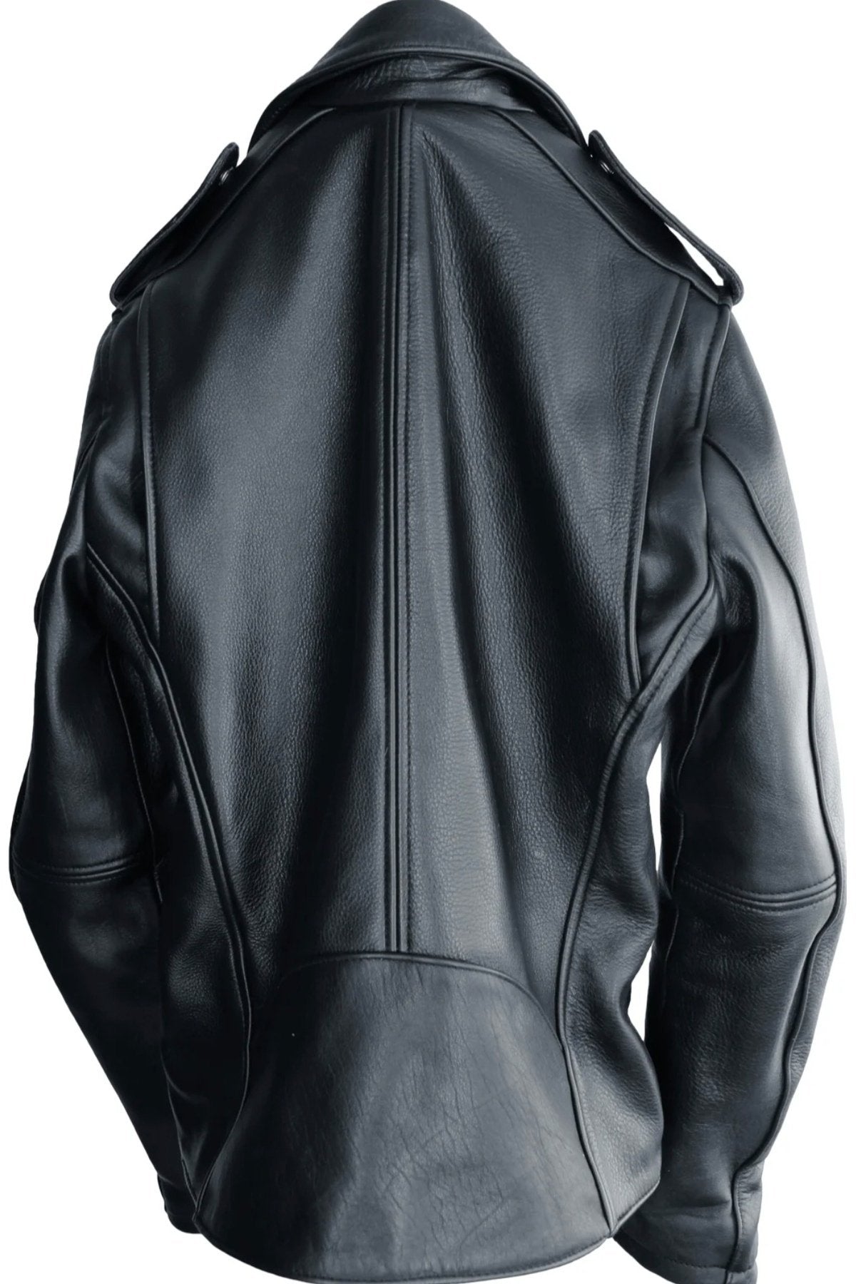 Kalın Hakiki Dana Derisi Kalın Biker Motorcu Mont