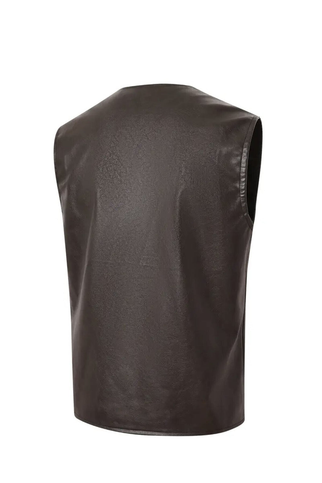 Zik Çıt Çıt Kapamalı Hakiki Deri Yelek